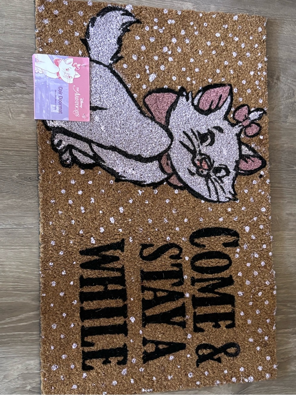 Disney The Aristocats Marie Coir Doormat - Pink & Purple
